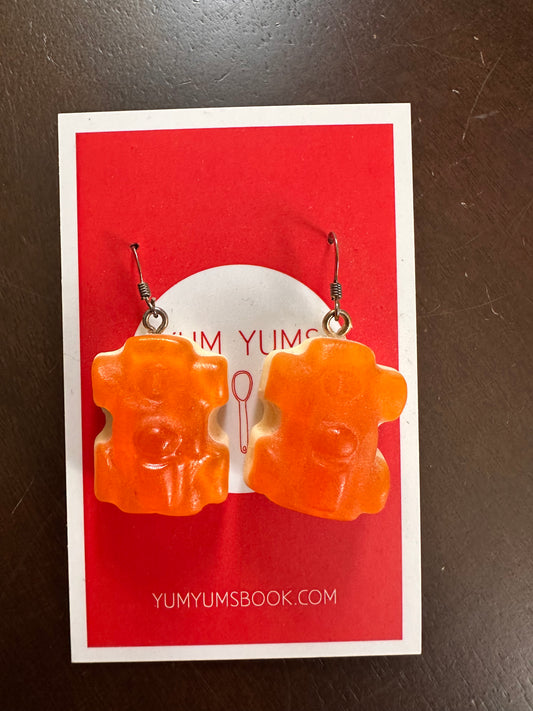 SAMPLE - Orange Racing Car Earrings